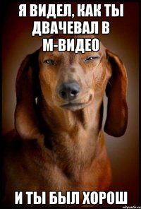 я видел, как ты двачевал в м-видео и ты был хорош