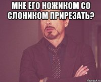 мне его ножиком со слоником прирезать? 