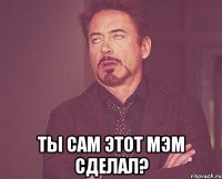  ты сам этот мэм сделал?