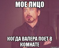 мое лицо когда валера поет в комнате