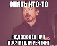 опять кто-то недоволен как посчитали рейтинг