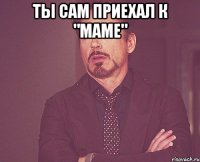 ты сам приехал к "маме" 