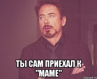  ты сам приехал к "маме"