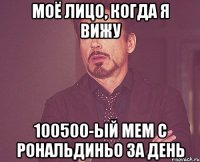 моё лицо, когда я вижу 100500-ый мем с рональдиньо за день