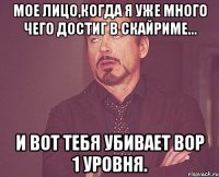 мое лицо,когда я уже много чего достиг в скайриме... и вот тебя убивает вор 1 уровня.