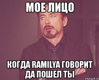 мое лицо когда ramilya говорит да пошел ты