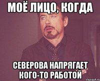 моё лицо, когда северова напрягает кого-то работой