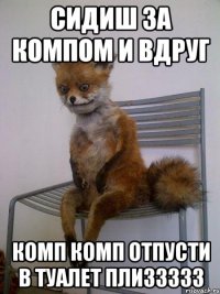 сидиш за компом и вдруг комп комп отпусти в туалет плиззззз