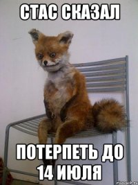 стас сказал потерпеть до 14 июля
