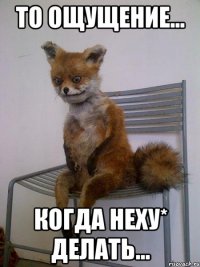 то ощущение... когда неху* делать...