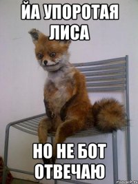 йа упоротая лиса но не бот отвечаю
