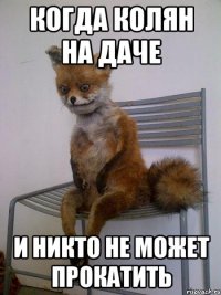 когда колян на даче и никто не может прокатить