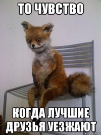 то чувство когда лучшие друзья уезжают