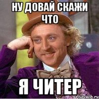ну довай скажи что я читер