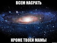 всем насрать кроме твоей мамы