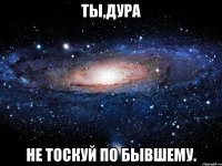 ты,дура не тоскуй по бывшему.