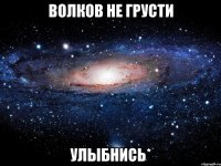 волков не грусти улыбнись*