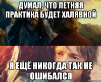 думал, что летняя практика будет халявной я ещё никогда так не ошибался