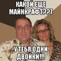 какой еще майнкрафт??7 у тебя одни двойки!!!