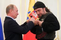 Создать мем БАЙКЕР НОЧНЫЕ ВОЛКИ ЯГНЕНКИ