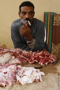 Создать мем Олег - продавец мяса