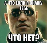 а что если я скажу тебе что нет?