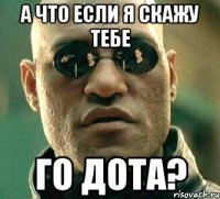 а что если я скажу тебе го дота?