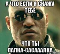 а что если я скажу тебе что ты лалка-сасааалка