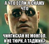 а что если я скажу что чингисхан не монгол, и не тюрк, а таджик?