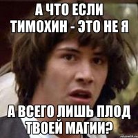 а что если тимохин - это не я а всего лишь плод твоей магии?