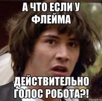 а что если у флейма действительно голос робота?!