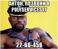 антон, позвони в polyservices it 22-66-456