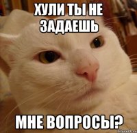 хули ты не задаешь мне вопросы?