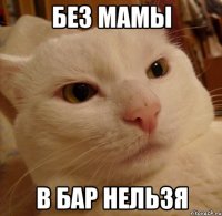 без мамы в бар нельзя