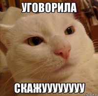 уговорила скажуууууууу