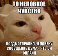 то неловкое чувство когда отправил человеку сообщение думая что он онлайн