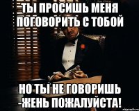 ты просишь меня поговорить с тобой но ты не говоришь -жень пожалуйста!