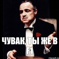 Чувак, ты же в F1