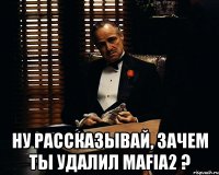  ну рассказывай, зачем ты удалил mafia2 ?