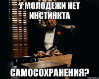 у молодежи нет инстинкта самосохранения?