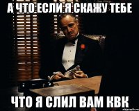 а что если я скажу тебе что я слил вам квк