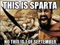 this is sparta no this is 1 of september