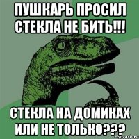 пушкарь просил стекла не бить!!! стекла на домиках или не только???