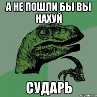 а не пошли бы вы нахуй сударь