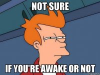 not sure if you're awake or not