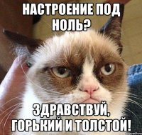 настроение под ноль? здравствуй, горький и толстой!