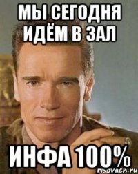 мы сегодня идём в зал инфа 100%