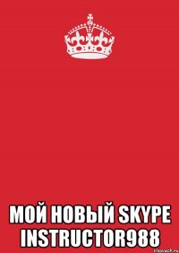  мой новый skype instructor988