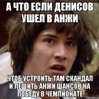 а что если денисов ушел в анжи чтоб устроить там скандал и лешить анжи шансов на победу в чемпионате