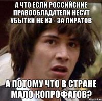 а что если российские правообладатели несут убытки не из - за пиратов а потому что в стране мало копрофагов?